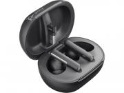 Poly Voyager Free 60+ UC M Bluetooth Carbon Black Earbuds + BT700 USB-C Adapter + Touchscreen Charge Case