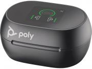 Poly Voyager Free 60+ UC M Bluetooth Carbon Black Earbuds + BT700 USB-C Adapter + Touchscreen Charge Case