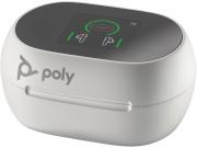 Poly Voyager Free 60+ UC M White Sand Earbuds + BT700 USB-A Adapter + Touchscreen Charge Case