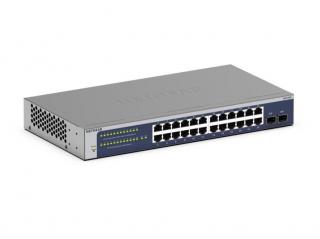 Smart Switch Series GS724Tv6 24-Port L2+/Layer 3 Lite Rack Mount Gigabit Smart Switch with 2 x SFP Ports 