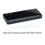 UH720 USB 3.0 7-Port Hub with 2 Charging Ports - Black