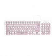 Jellybean U2000 Keyboard and Mouse- White & Peach