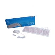 Jellybean U2000 Keyboard and Mouse- White & Peach