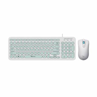 Jellybean U2000 Keyboard and Mouse- White & Mint 