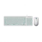 Jellybean U2000 Keyboard and Mouse- White & Mint