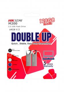 Classic Series HS USB M200 64GB USB 2.0 Flash Drive - Grey (2 Pack) 