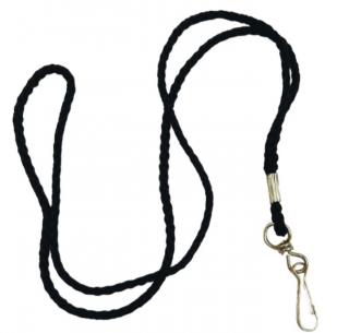 Lanyard Cord with swivel clip - Black (Box of 500) 