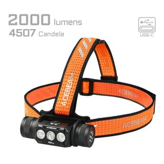 H50 2.0 Rechargeable Headlamp - Black & Orange 