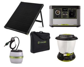 Yeti 200X 187W Ultra Portable Power Station + Lantern + Solar Panel + Travel Bag + LED Light (5-In-1 Bundle) 