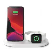 BoostCharge 3-in-1 Wireless Charger for Apple Devices - White