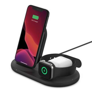 BoostCharge 3-in-1 Wireless Charger for Apple Devices - Black 