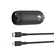 BoostCharge 30W USB-C Car Charger + USB-C to Lightning cable