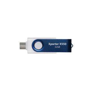 Xporter X550 32GB USB 3.2 Gen 1 Type-A & Type-C Flash Drive - Blue & White 