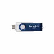 Xporter X550 32GB USB 3.2 Gen 1 Type-A & Type-C Flash Drive - Blue & White