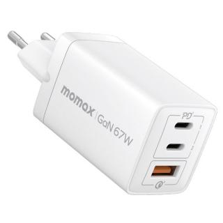 OnePlug 67W 3-Port GaN Wall Charger - White 