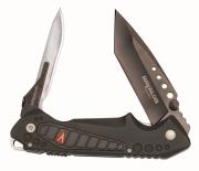 EXP Tactical Double Folding Knife - Black