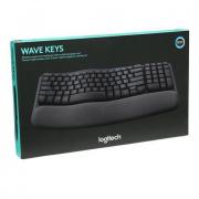 Ergo Series Wave Keys Palm Support Wireless Keyboard - Graphite