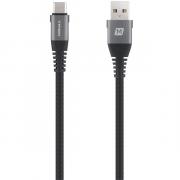 EliteLink USB-C to USB-A 5A Triple Braided Cable 1.2m - Space Grey