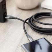 EliteLink USB-C to USB-A 5A Triple Braided Cable 1.2m - Space Grey