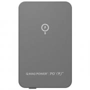 Q.Mag Power 6 Magnetic 5000mAh Wireless Power Bank - Space Grey