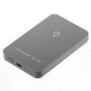 Q.Mag Power 6 Magnetic 5000mAh Wireless Power Bank - Space Grey