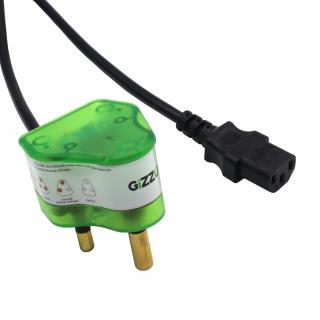 Male 3 pin Plug To Female 10A Surge Protector Kettle Plug Power Cable 