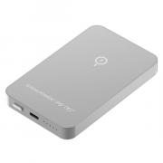 Q.Mag Power 6 Magnetic 5000mAh Wireless Power Bank - Silver