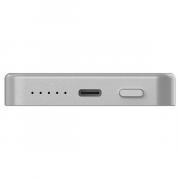 Q.Mag Power 6 Magnetic 5000mAh Wireless Power Bank - Silver