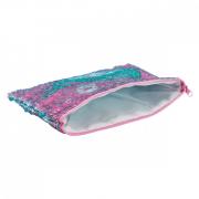 Sequin Narwhale Pencil Case - Pink