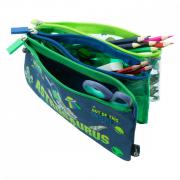 3 Piece Pencil Case Set - Astrosaurus Green