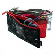 3 Piece Pencil Case Set - Ninja Black/Red