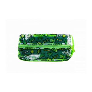 Clear PVC Pencil Case - Gamer Green 