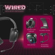 VX Gaming Thunder Series RGB Gaming Headset - Black