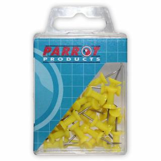 BA3001Y Yellow Push Pins - Box of 30 