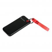 1TB M.2 USB 3.2 External Pocket Solid State Drive with Keyring and Cable attachment - Black/Red