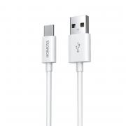 CB308 USB to Type-C 1m 3 Amps Charge & Sync Cable - White