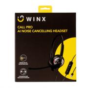 HS108 CALL Pro AI Noise Cancelling USB Headset- Black